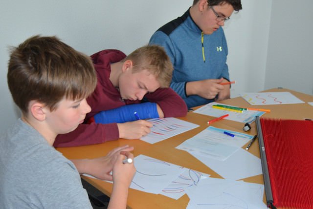 Die jungen Produktdesigner bei der Arbeit
