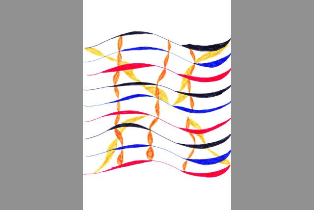 Rollo und Plissee-Design abstrakt