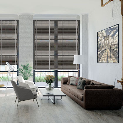 Jalousie Holz 50mm Wohnzimmer