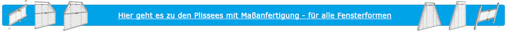 Plissee Maßanfertigungen für alle Fensterformen