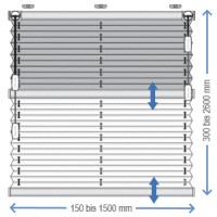 Plissee F3 in schematischer Darstellung