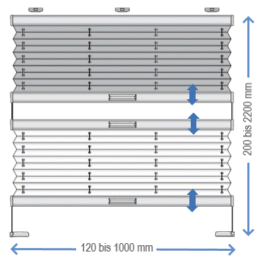 Cosiflor Maß-Plissee VS3SD