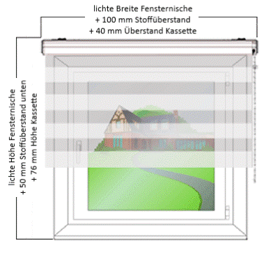 Messen bei Montage vor der Fensternische Messen bei Montage vor der Fensternische