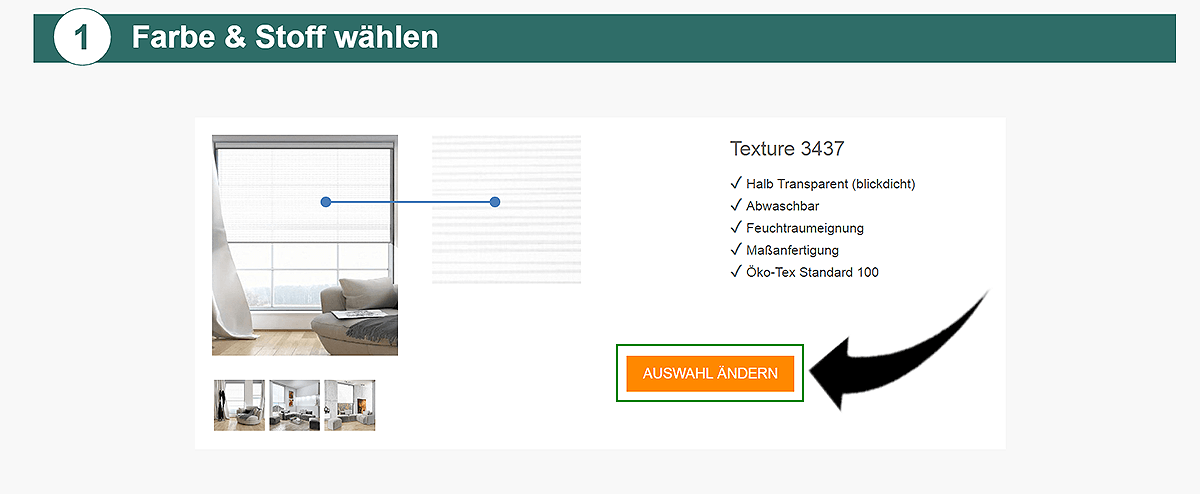 Stoffmuster für Rollos kostenfrei bestellen